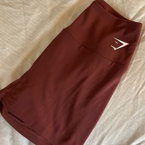 Cherry Brown Gymshark training shorts